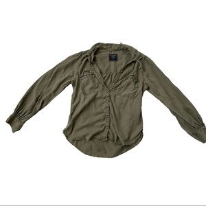 Army green button up